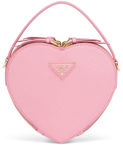 prada heart bag pink|Prada brushed leather mini pouch.